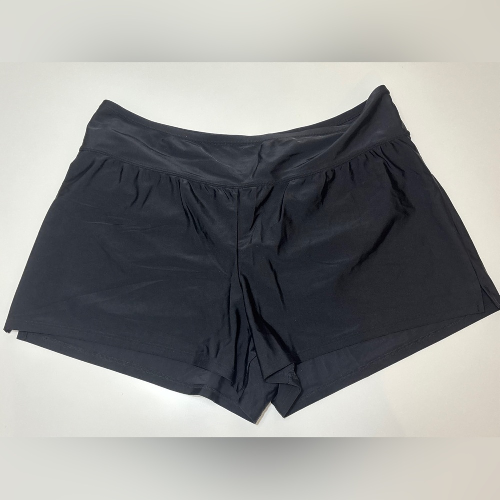 Kona Sol Black Athletic Shorts with Wide Waistband